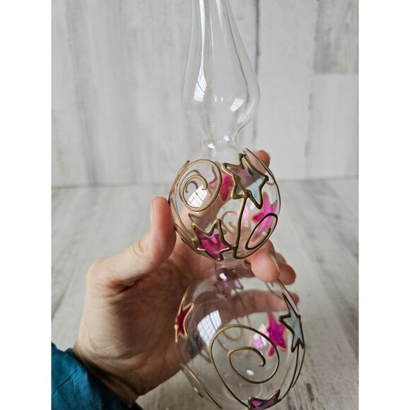 Star glass tree topper gold pink blue Xmas tree - Picture 7 of 11
